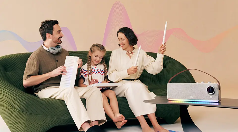 Families are hosting music parties with the PartyKeys piano