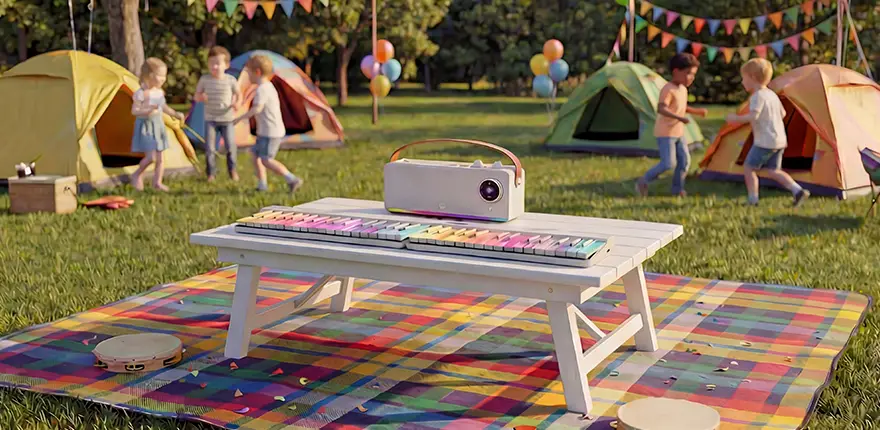 Host a music party with smart musical instruments